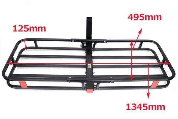 ヒッチキャリアカーゴ 折りたたみ式 鉄製 ヒッチカーゴ ヒッチ ヒッチメンバー 幅135cm TD1047 ※の画像3