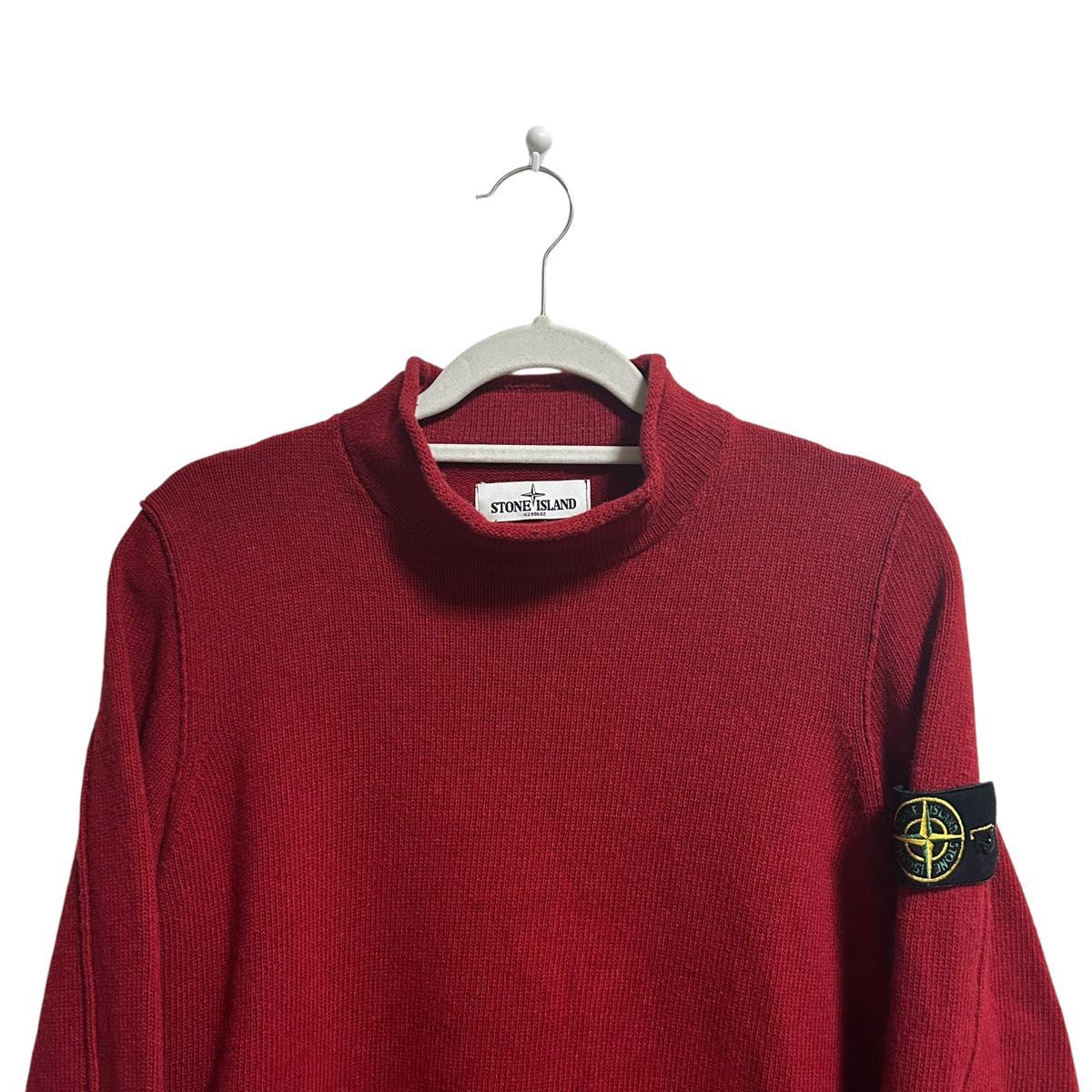 STONE ISLAND BOTTLE NECK KINT M RED ニット セーター モック STONE ISLAND BOTTLE NECK KINT M RED ニット セーター モック