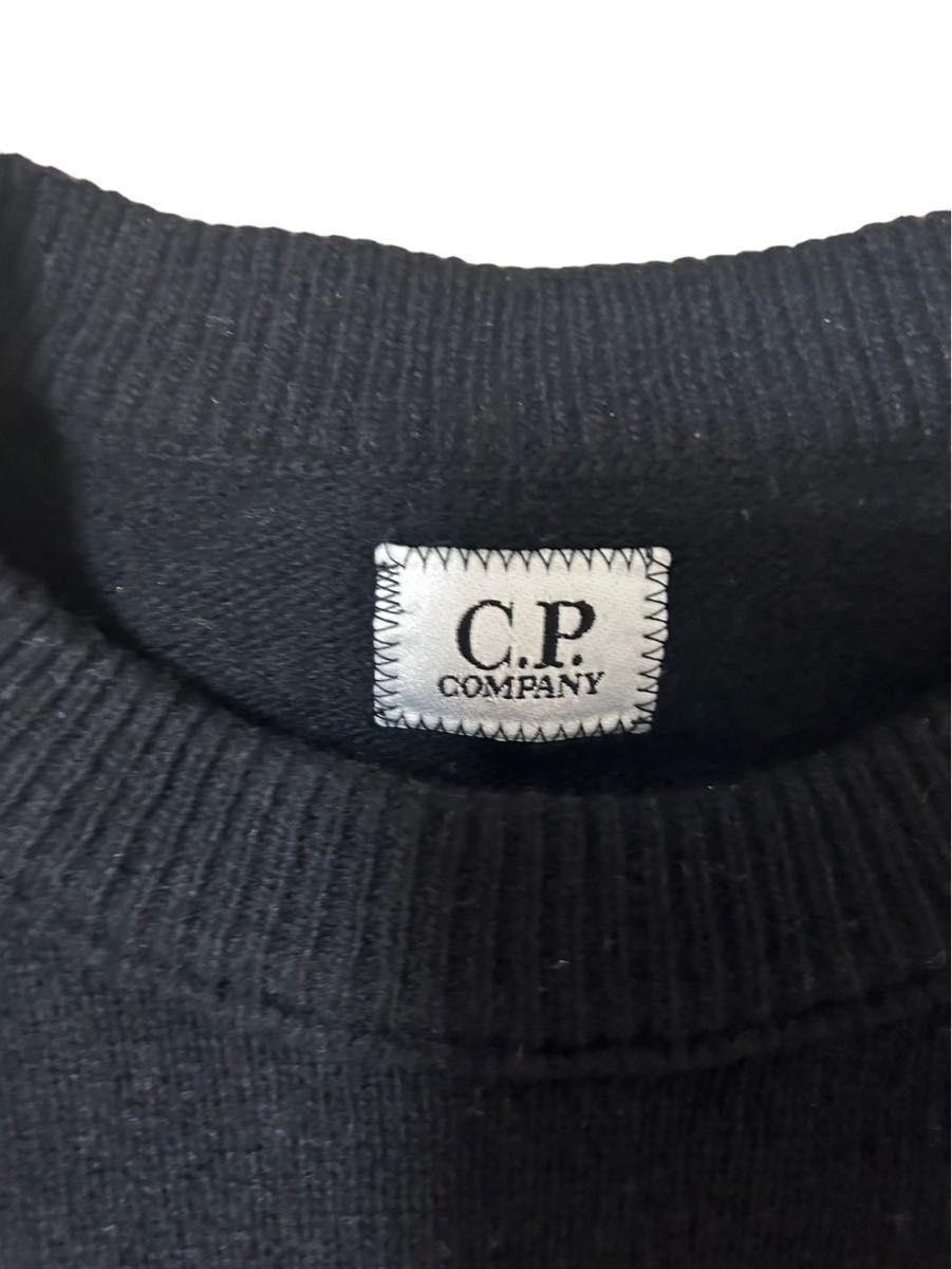 C.P. COMPANY Cotton CrewNeck Knit 50 シーピーカンパニー コットンクルーネックニット　ブラック