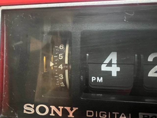 【661】SONY DIGITAL24  8FC-59F  パタパタ時計 ラジオ 昭和レトロの画像7