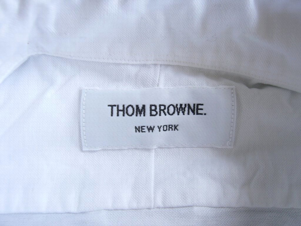 新品 TB00 トムブラウン THOM BROWNE 白 トリコロール グログラン オックスフォード 長袖 ボタンダウン シャツ Tricolor Grosgrain Ribbon_共通・別のサイズの画像を使っています。