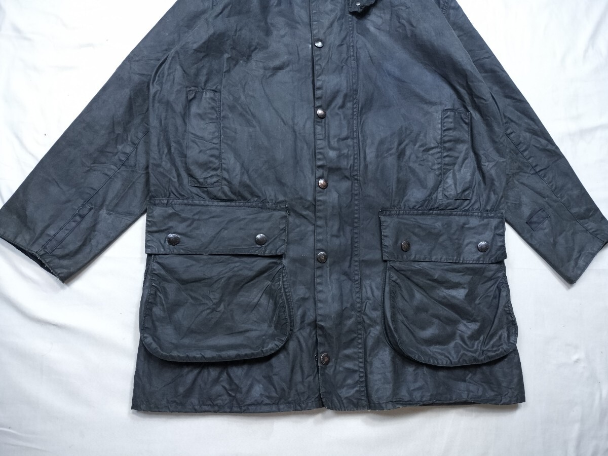 80s 1984年 BARBOUR border c40 ターコイズ ネイビー 2クレスト 80s 1984年 BARBOUR border c40 ターコイズ ネイビー 2クレスト