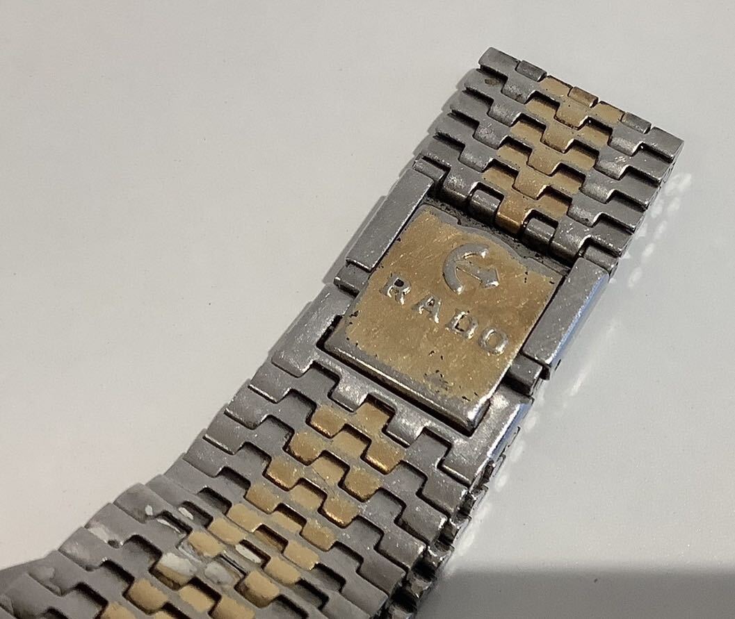 ■【稼働品】 RADO ラドー BALBOA バルボア デイト 自動巻き コンビ ゴールド文字盤 3針 メンズ腕時計 _画像5