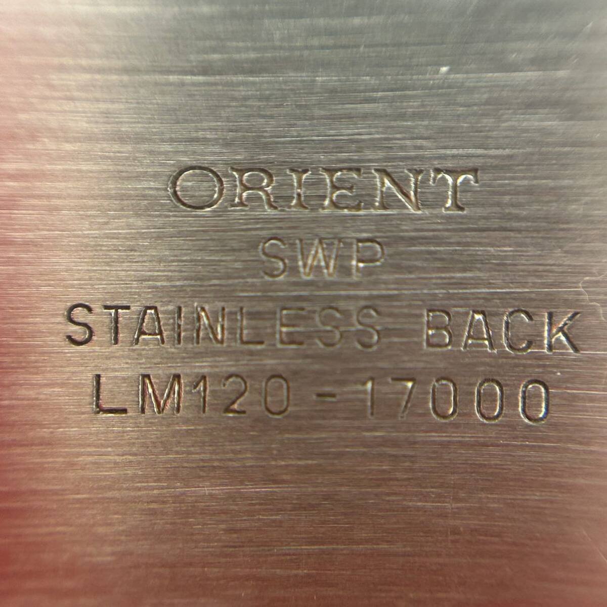 ◎■ 《稼動品》 ORIENT オリエント 21JEWELS 21石 手巻き 腕時計 スクエア SWP シルバー文字盤 1円スタート_画像9