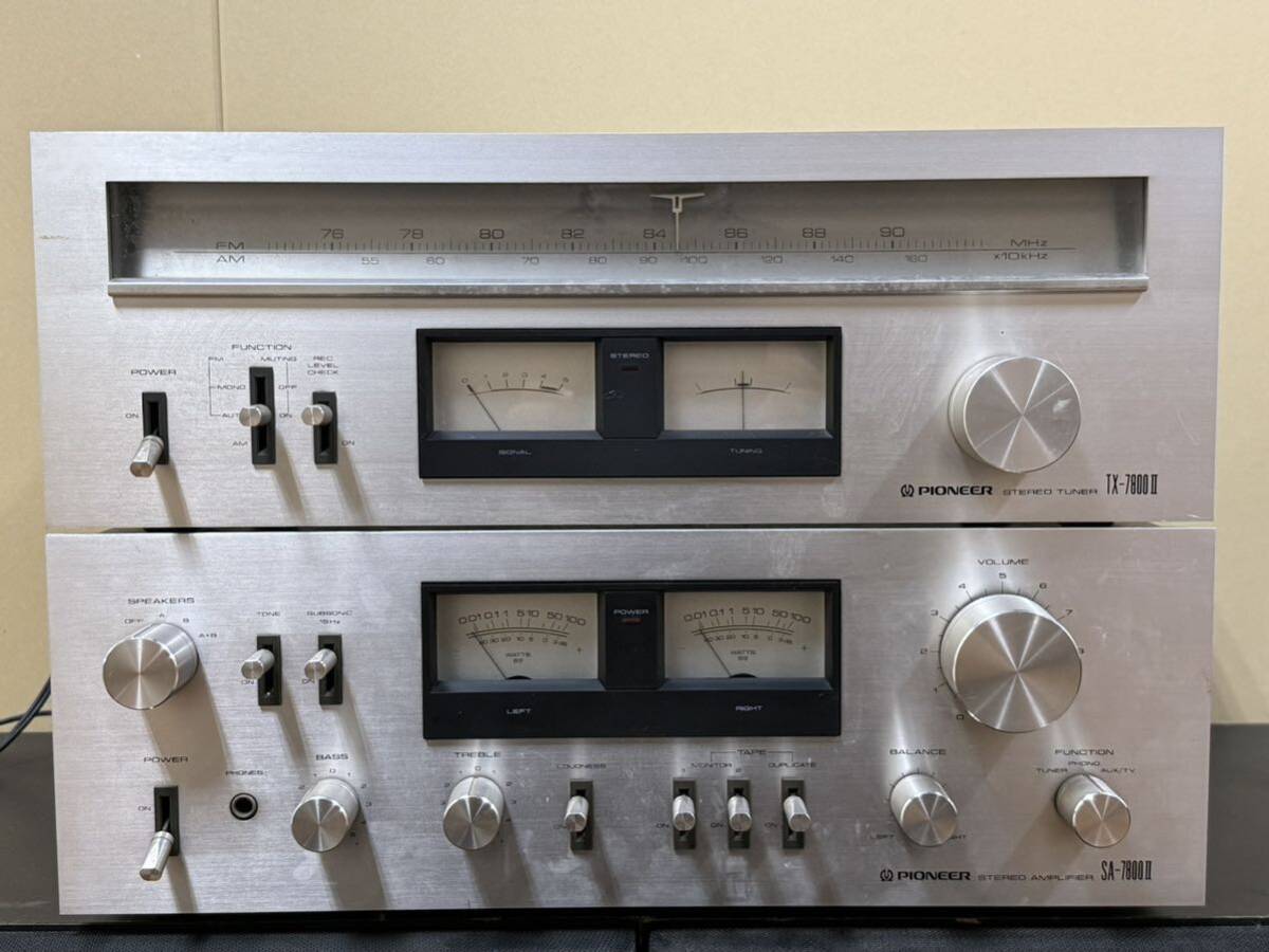 ●【1円スタート! 2台セット】PIONEER パイオニア SA-7800 Ⅱ TX-7800 Ⅱ AMPLIFIER STEREO TUNER アンプ チューナー ※通電のみ確認