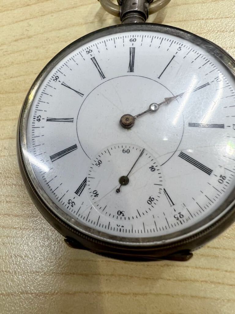 *[ работа товар ] Meiji времена let's quotient ассоциация серебряный чистота Hunter quotient павильон часы карманные часы Vintage античный Meiji период серебряный 