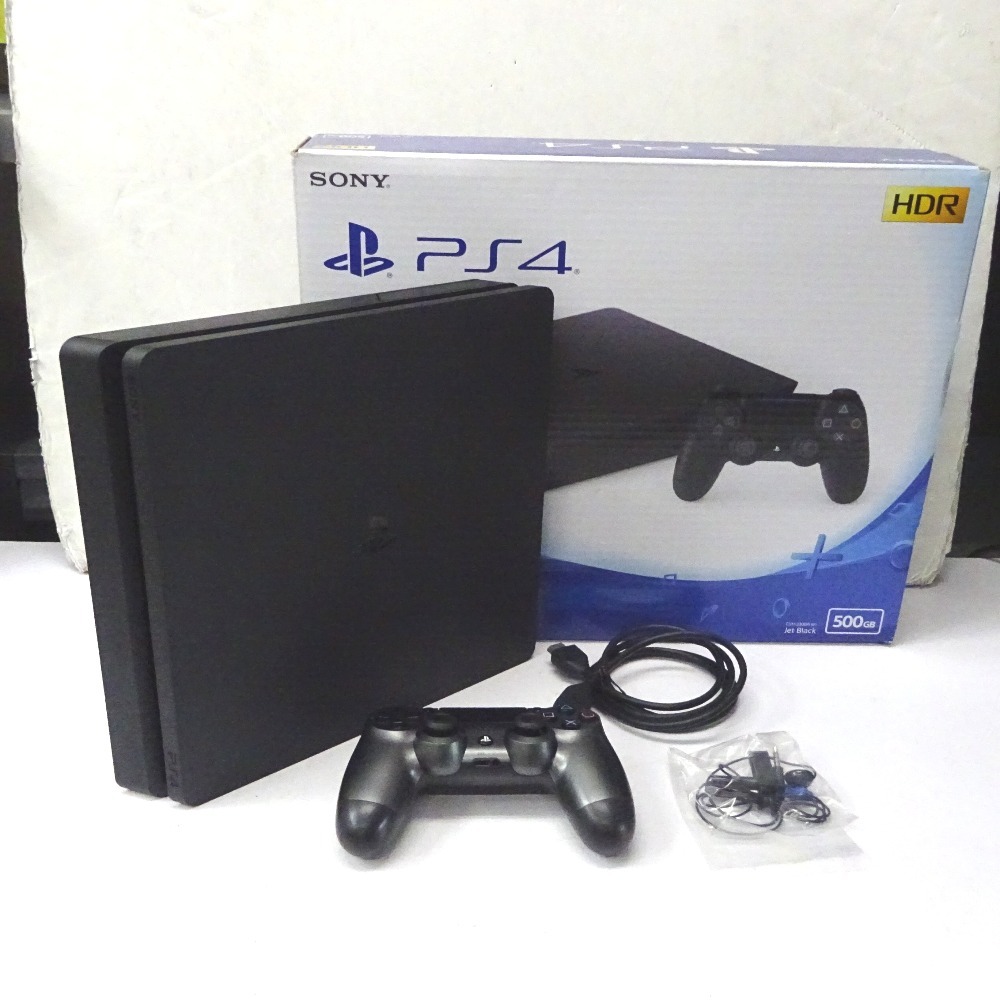 Ft1114711 ソニー ゲームハード PlayStation4 500GB CUH-2200AB01 ジェット・ブラック sony ケーブル欠品・中古