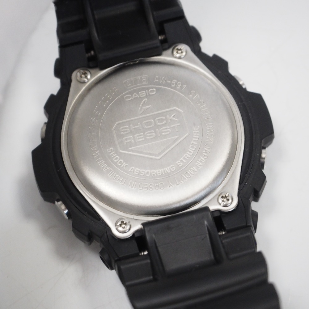 Th959603 カシオ 腕時計 G-SHOCK AW-591 ブラック×レッド アナデジ クオーツ CASIO 中古の画像8