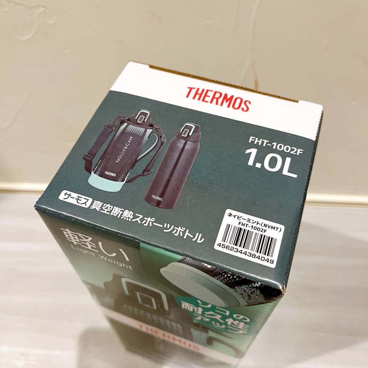 【新品】 THERMOS サーモス 真空断熱スポーツボトル FHT-1002F 水筒 ネイビーミント 保冷専用 1.0L