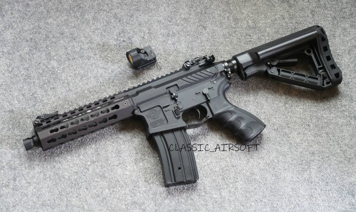 本体のみ！G&G ARMAMENT製 CM16 SRS 7インチ KEYMOD仕様 MOSFET/ETU搭載 電子トリガー 電動ガン！レプリカ Trijicon SROダットサイト付き！の画像10