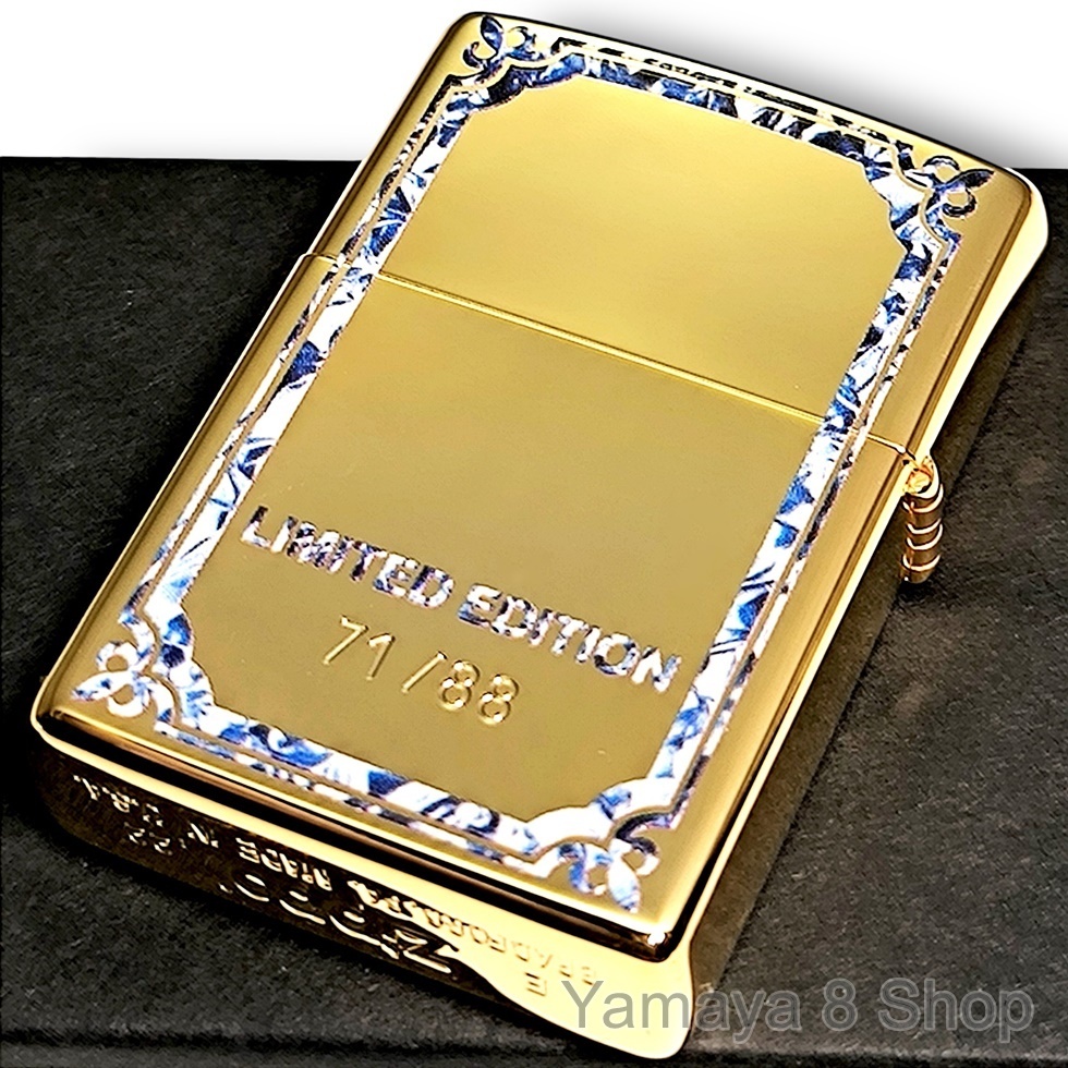 ZIPPO 88個限定モデル ドラゴン ブルー＆ゴールド ジッポー ライター_画像4