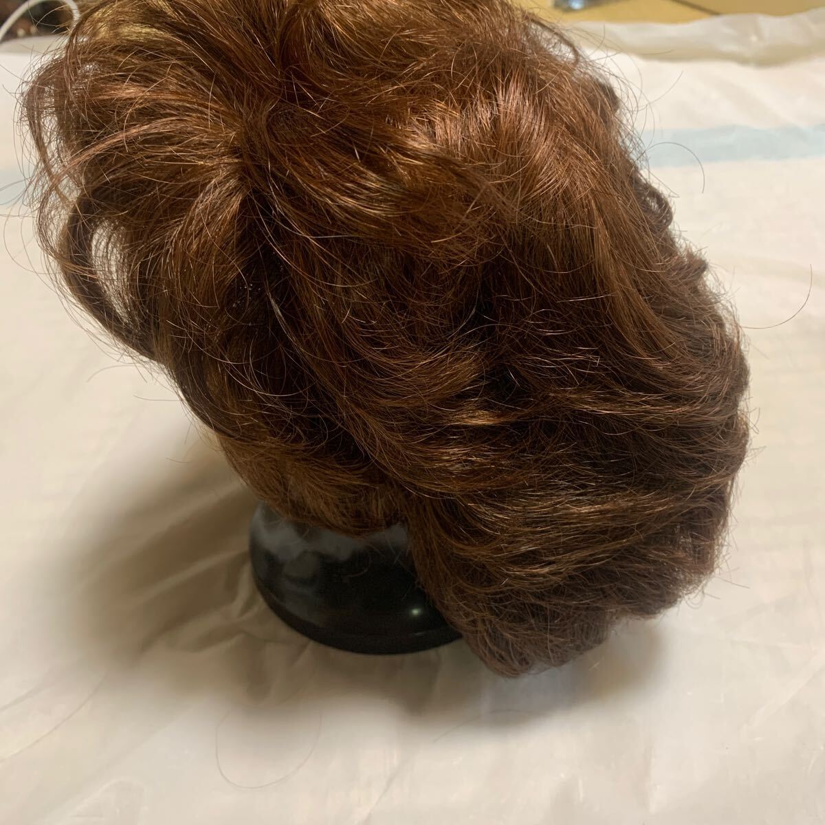 B982 フォンテーヌ ウィッグ ハーフウィッグ MS01 - 14Gブラウン 明るい髪色 かつら アクリル系 人毛 ミックスヘア FONTAINE ショートヘア_画像3
