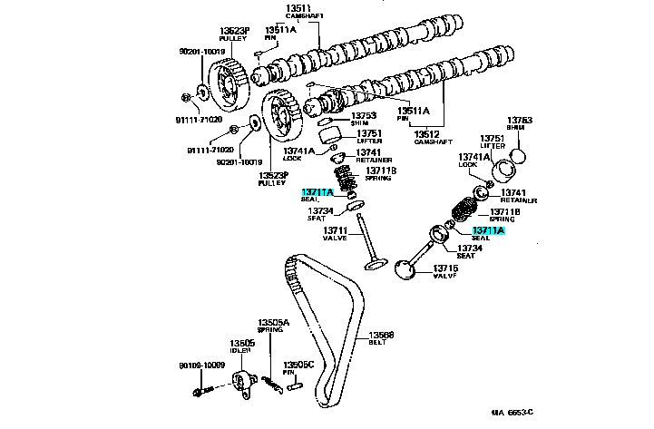 AE86 4AGEU　バルブステムシール　1台分16個　武蔵　OR　SUN製_画像2