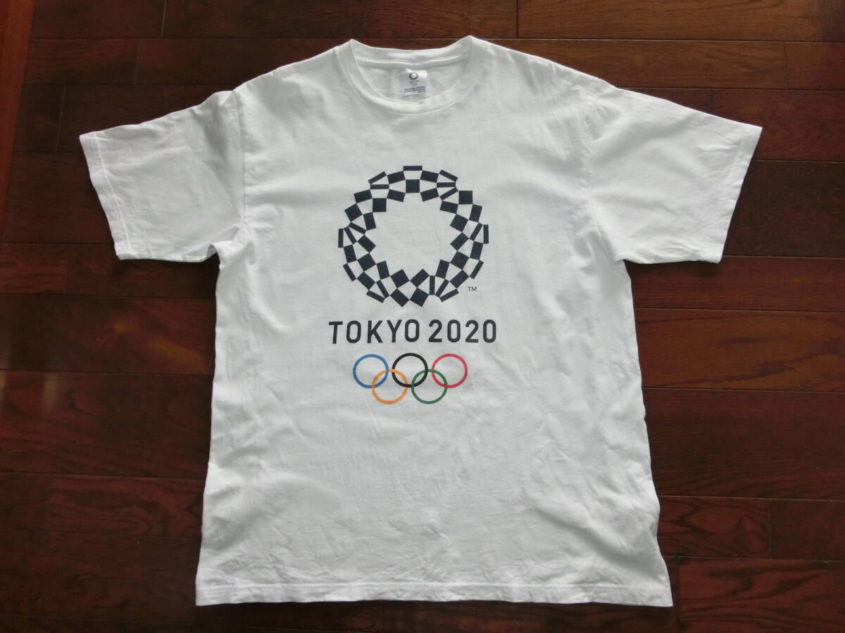 JAPAN 東京オリンピック 2020 公式 正規 記念 Tシャツ 正規 白い 大きい 半袖Tシャツ LL XL_画像2