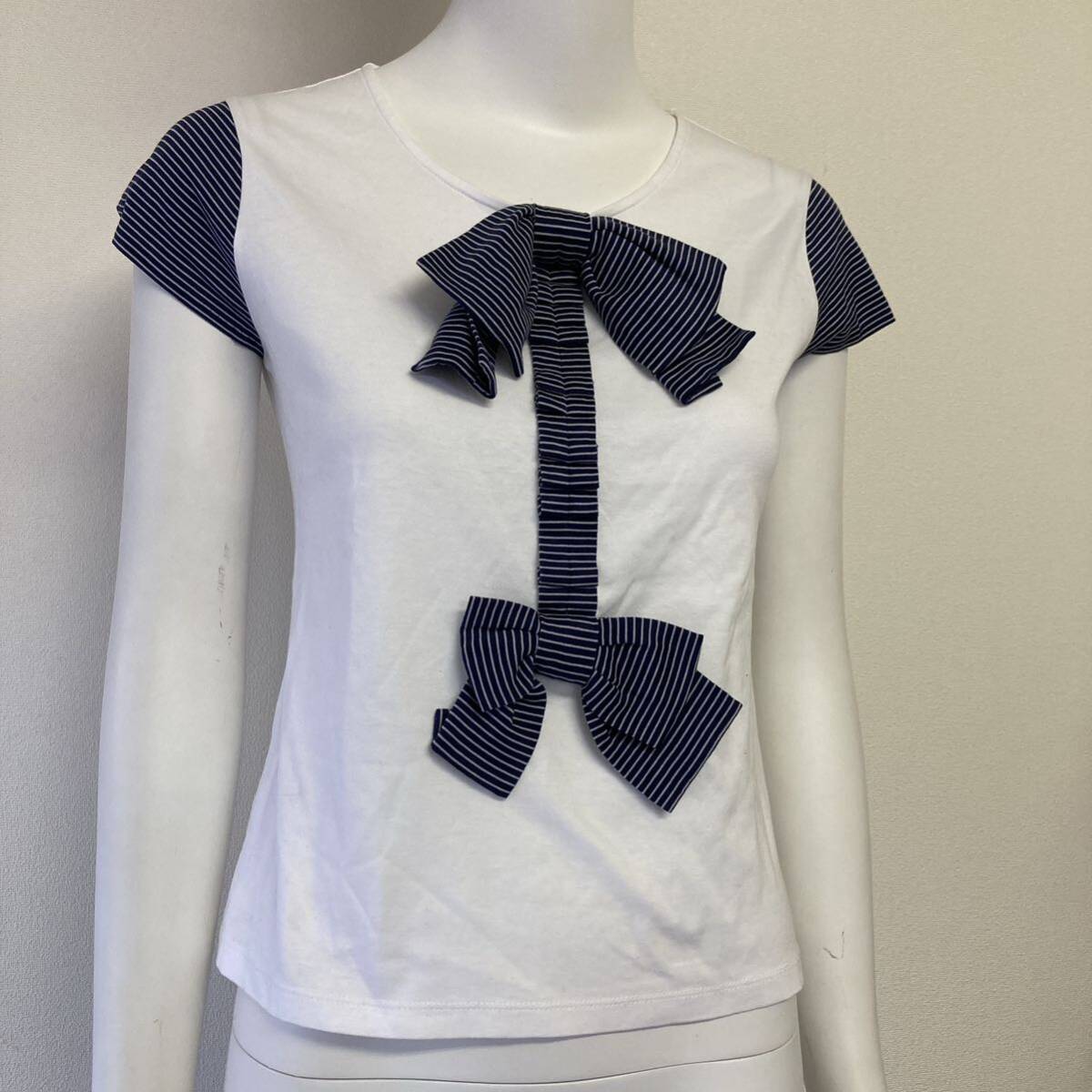  Lanvin collection short sleeves ribbon shirt 38(M)