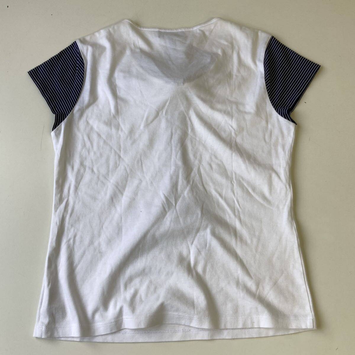 ランバンコレクション　半袖リボンシャツ　38（M）_画像8