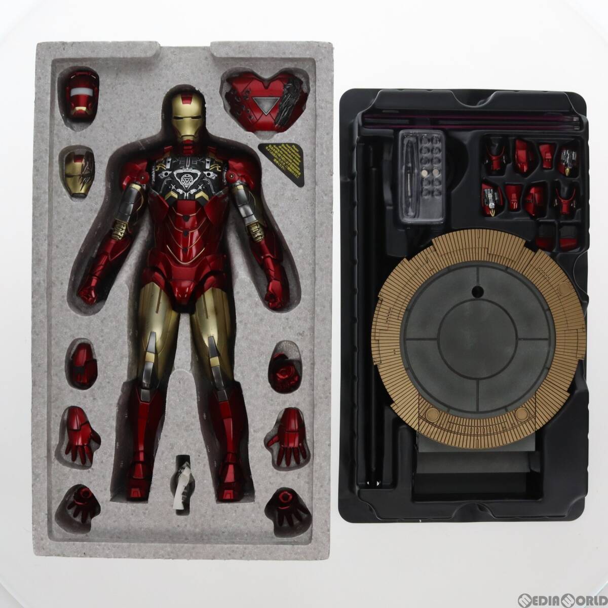 【中古】[FIG]ムービー・マスターピース DIECAST アイアンマン・マーク6 アベンジャーズ 1/6 完成品 可動フィギュア(MM#378D17) ホットトイ_画像3