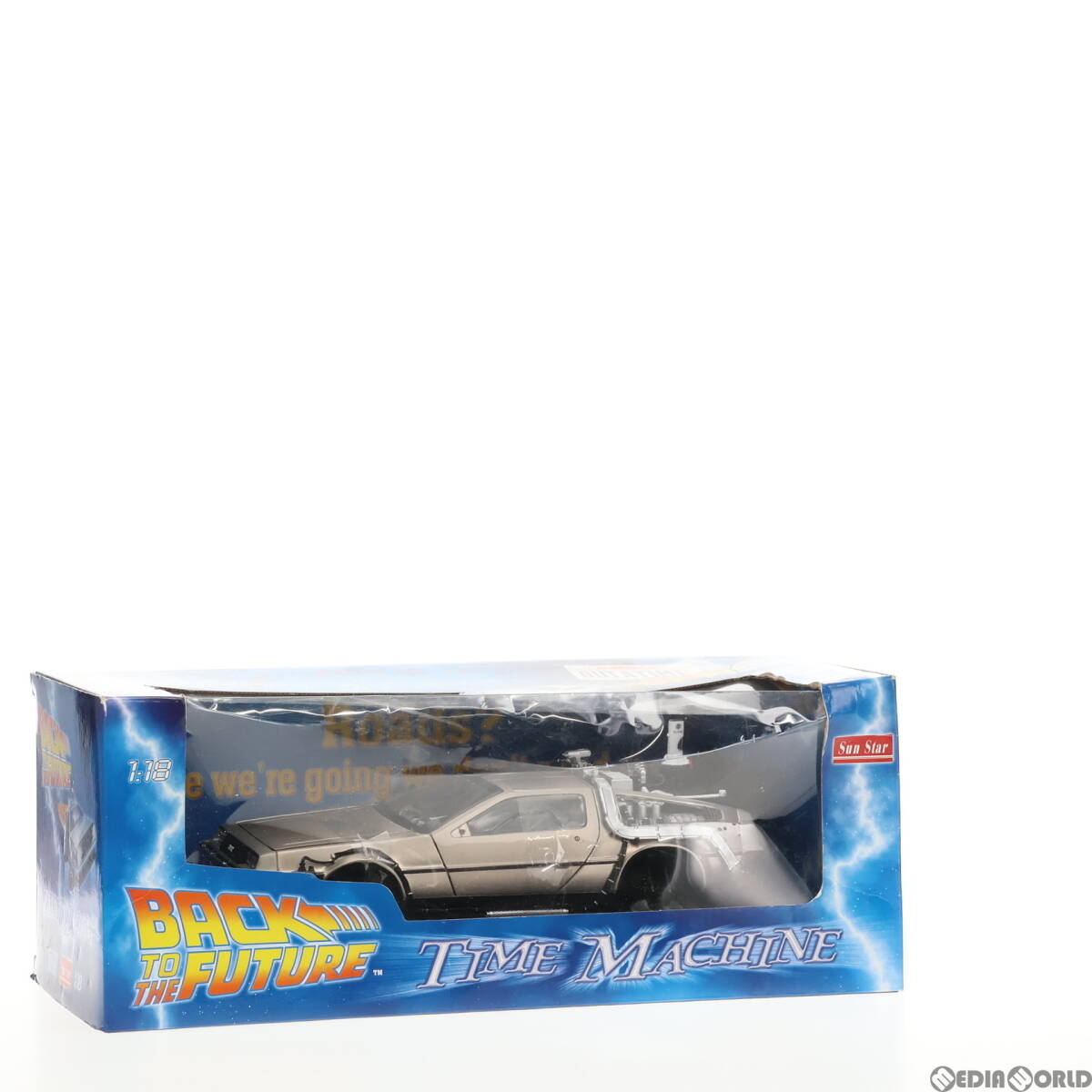 【中古】[MDL]1/18 タイムマシーン(シルバー) デロリアン バック・トゥ・ザ・フューチャー 完成品 ミニカー(2710) SUN STAR(サンスター)(65の画像3