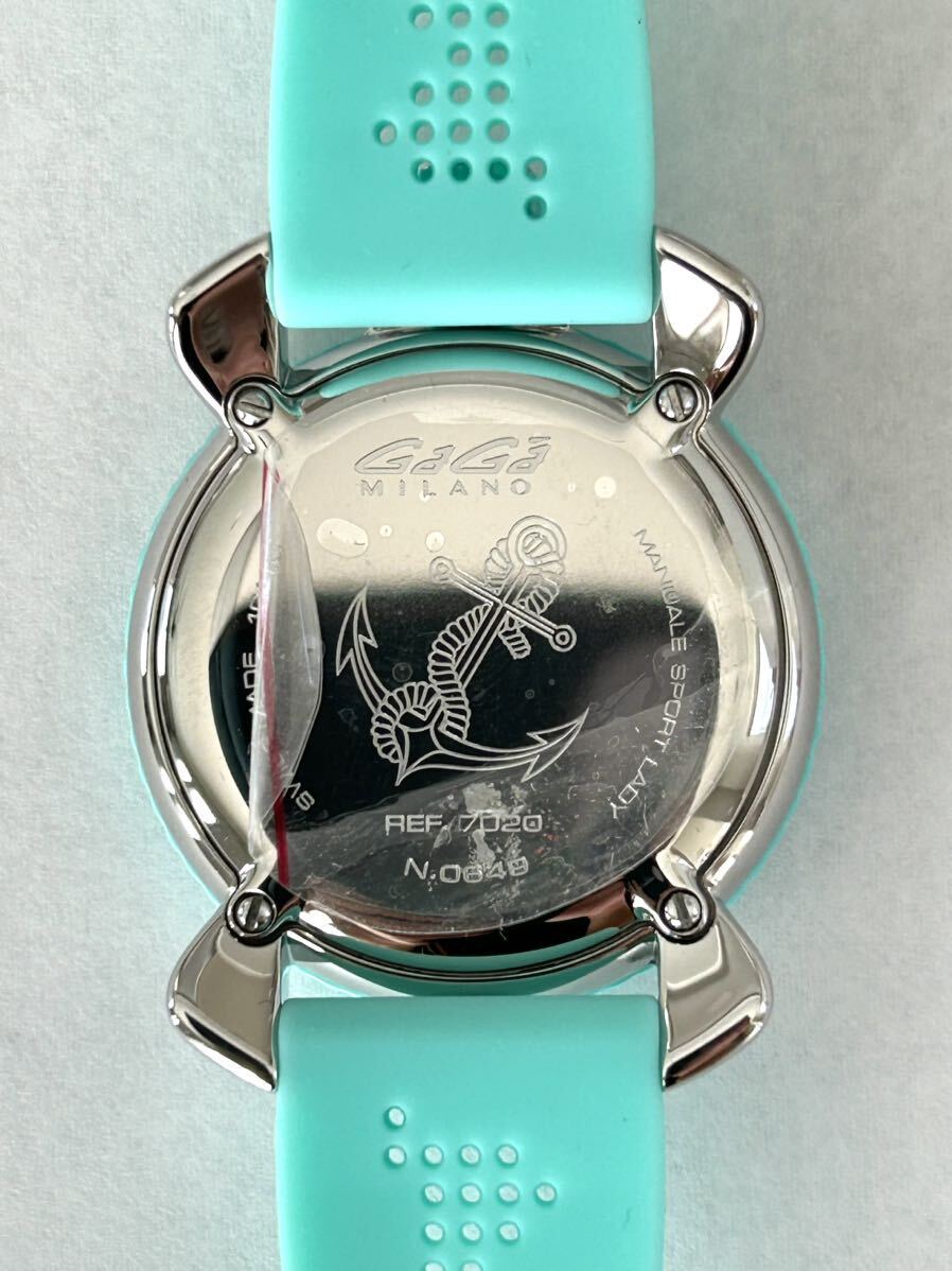 未使用稼働品 ガガミラノ REF.7020 ミントグリーン GAGAMILANO クオーツ 腕時計の画像3