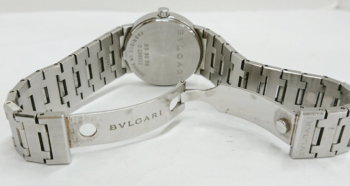 稼働品!!2024年4月電池交換済!!ＢＶＬＧＡＲＩ／ブルガリ ブルガリブルガリ ボーイズ クォーツ ウォッチ BB30SSの画像8