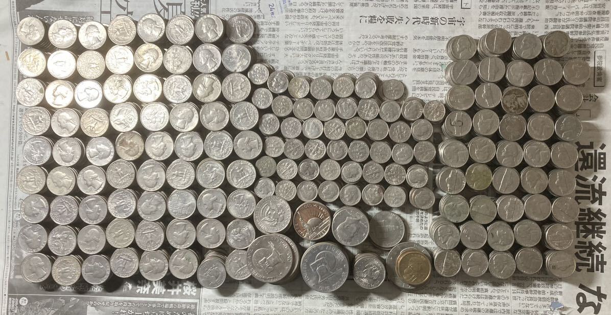 アメリカドルの硬貨 大量セット まとめて303ドル分 1ドル 50セント 25セント 10セント 5セントなど 古銭 外国 海外 外貨の画像5