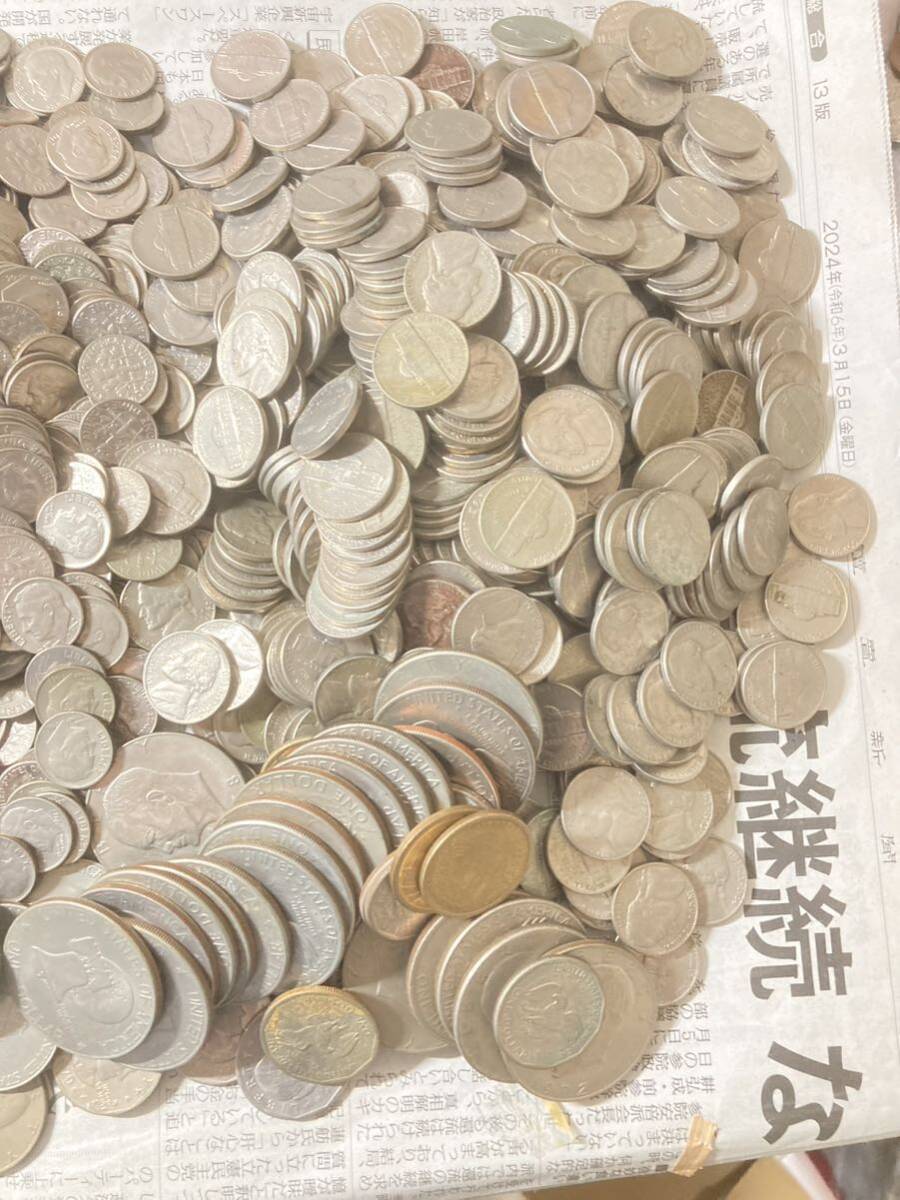アメリカドルの硬貨 大量セット まとめて303ドル分 1ドル 50セント 25セント 10セント 5セントなど 古銭 外国 海外 外貨の画像4