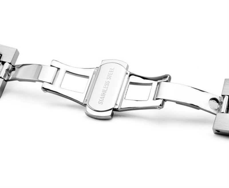 【普通郵便送料無料！】22mm 腕時計交換ベルト プッシュ式 無垢 直カン シルバー(M02)の画像3