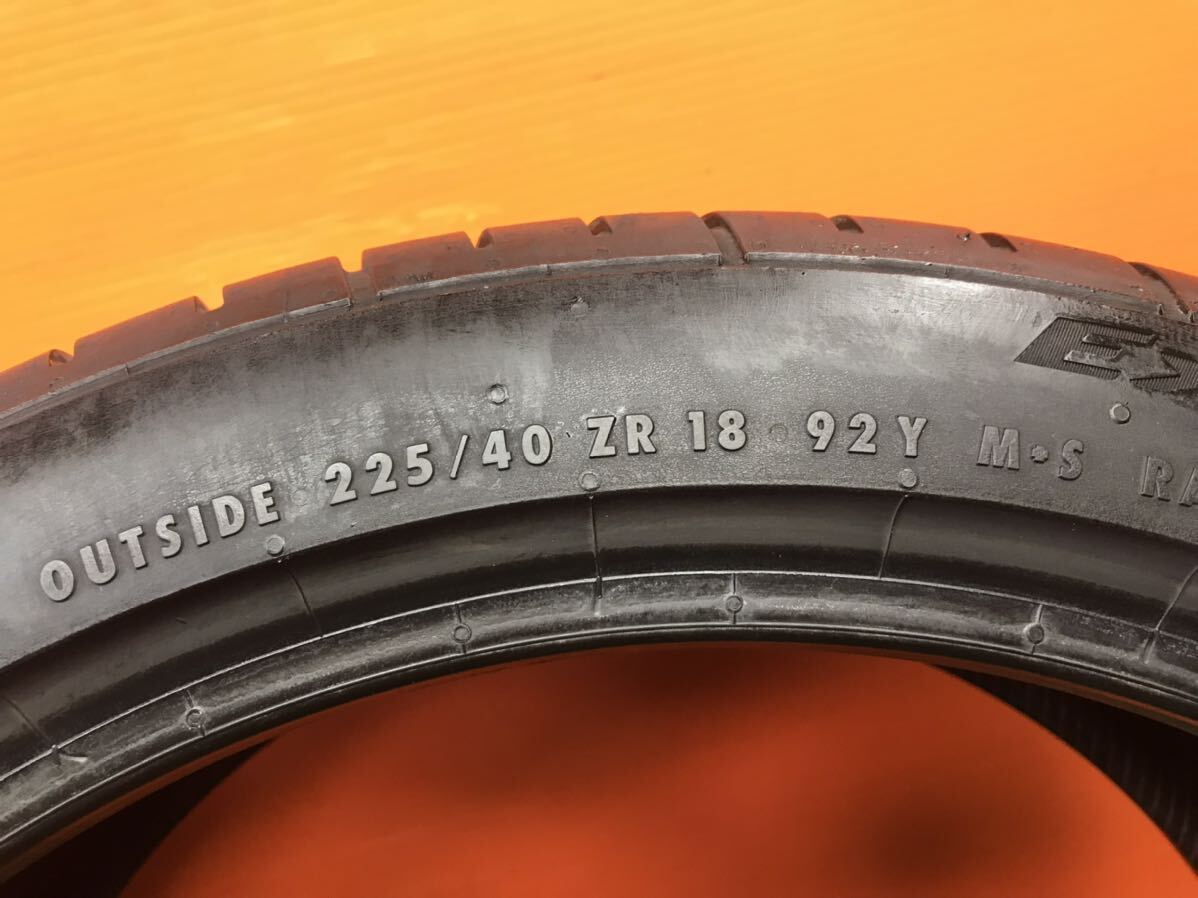 9r-235) 225/40R18 CONTINENTAL Extreme Contact DWS 06 7分山 2本 の画像2