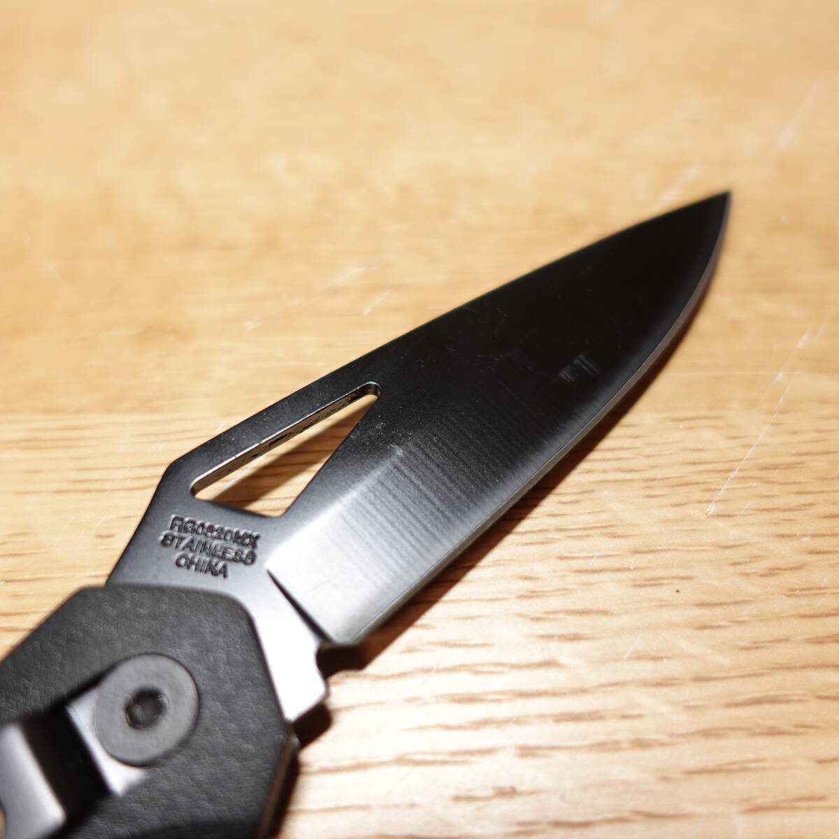 Rigid Knives 未使用 フォールディングナイフ ステンレス ブラックコーティング 折りたたみナイフ リジッド ナイブズ ナイヴズ 箱付きの画像5