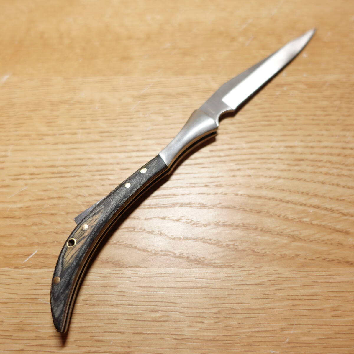 キャノン フォールディングナイフ 未使用 折りたたみナイフ ステンレス CANNON 全長約190mm 刃渡り約75mm 刃幅約19mm 刃厚約2-3mm 重さ50gの画像3