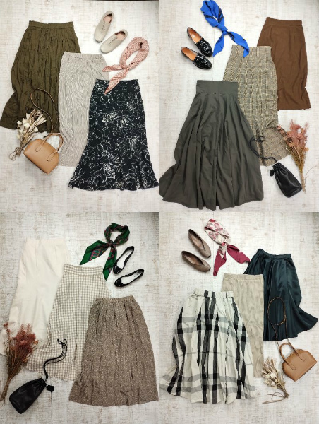 ☆[40着]ロングスカート まとめ売り 古着 福袋 セット 大量 いろいろ 古着 卸 洋服 （504）の画像4