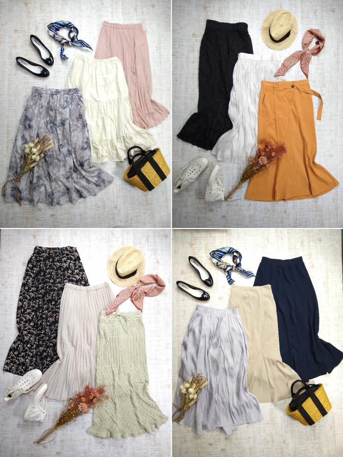 ☆[40着]ロングスカート まとめ売り 古着 福袋 セット 大量 いろいろ 古着 卸 洋服 （504）の画像2
