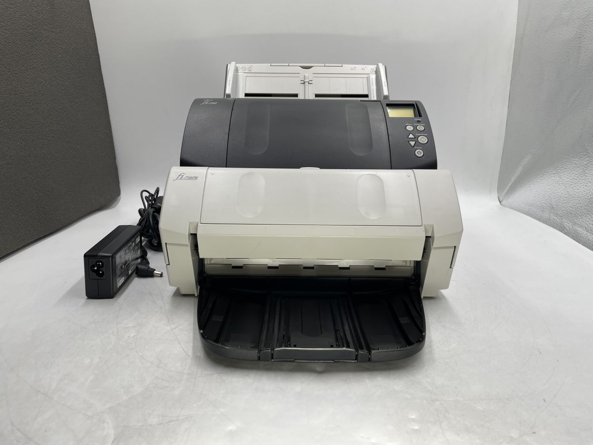 ★A4スキャナ+裏面インプリンタセット★FUJITSU Image Scanner fi-7160+fi-718PR★現状引き渡し★通電のみの動作確認★_画像1