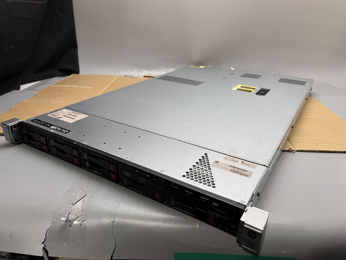 ★1円スタート★HP ProLiant DL360p Gen8 Xeon E5-2643 262GB★現状引渡★ストレージ/OS無★BIOSまでの動作確認★の画像1