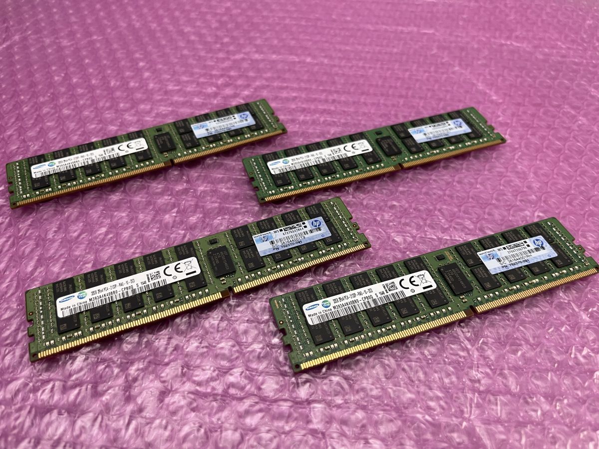 ★サーバー用メモリ★4枚セット合計128GB SAMSUNG 32GB 2Rx4 PC4-2133P-RA0-10-DC0★現状引き渡し★動作未確認★の画像2