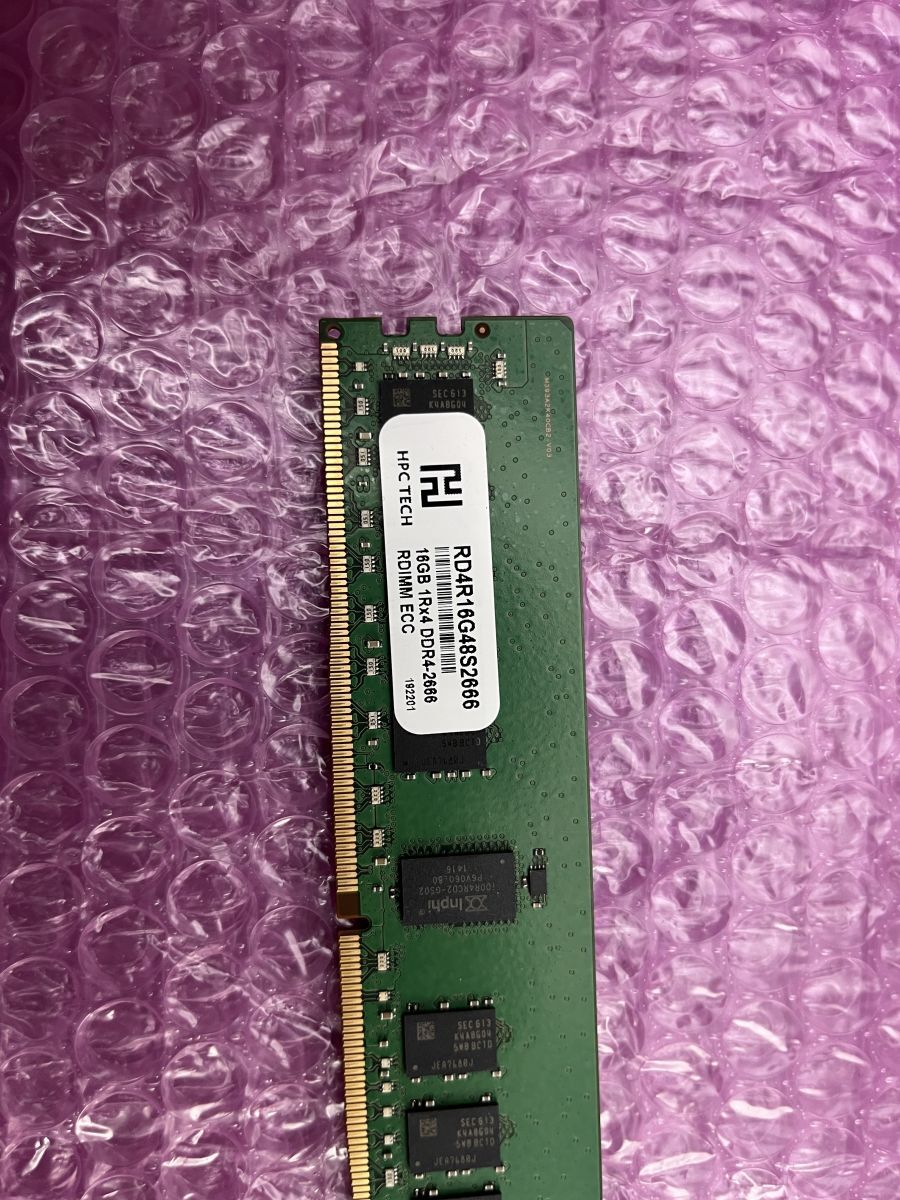 ★サーバー用メモリ★4枚セット合計64GB HPE TECH 16GB 1Rx4 DDR4-2666★現状引き渡し★動作未確認★の画像4