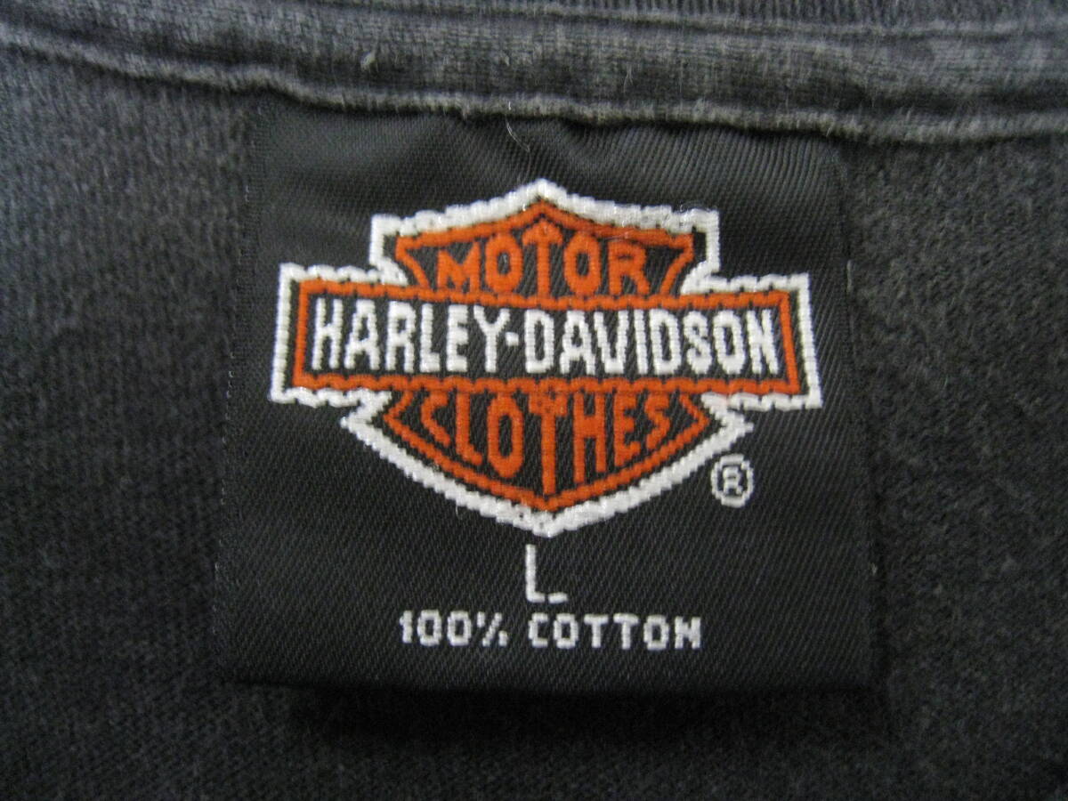 HARLEY-DAVIDSON◆ハーレーダビッドソン 90s USA製 ヴィンテージ 両面プリント Tシャツ メンズ サイズL_画像7