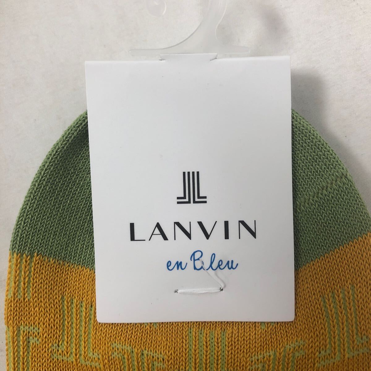 未使用 ランバン オンブルー LANVIN en blue 靴下 ソックス 23〜24サイズ レディース ライトオレンジの画像4