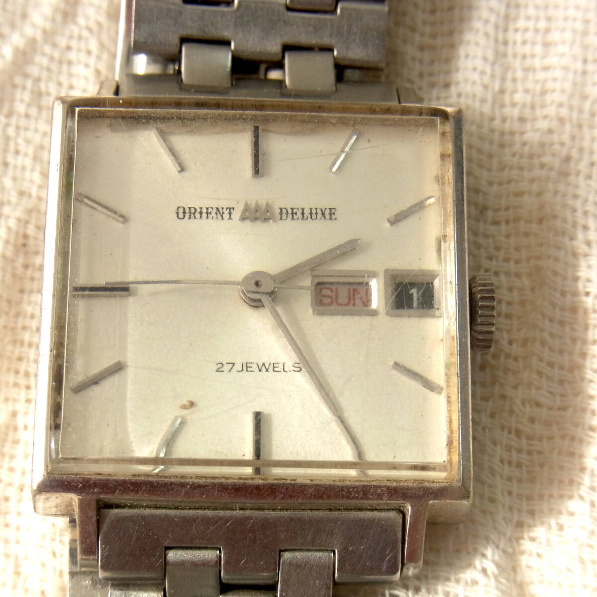 ORIENT AAA DELUXE／S 19503／メンズ腕時計／27石／デイデイト／昭和レトロの画像3