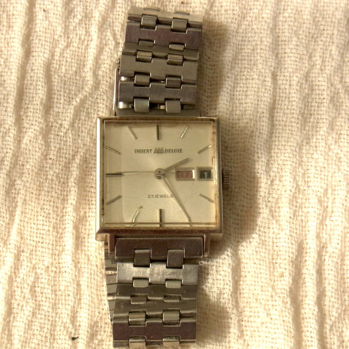 ORIENT AAA DELUXE／S 19503／メンズ腕時計／27石／デイデイト／昭和レトロの画像2