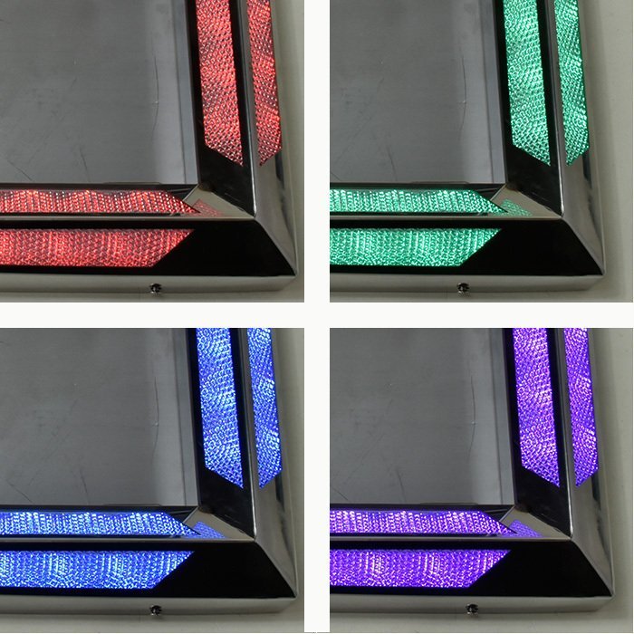汎用 24V アクリル ステンレス ナンバー フレーム 大型用 トラック LED 16色 発光 LED イルミネーション レトロ RGBの画像2
