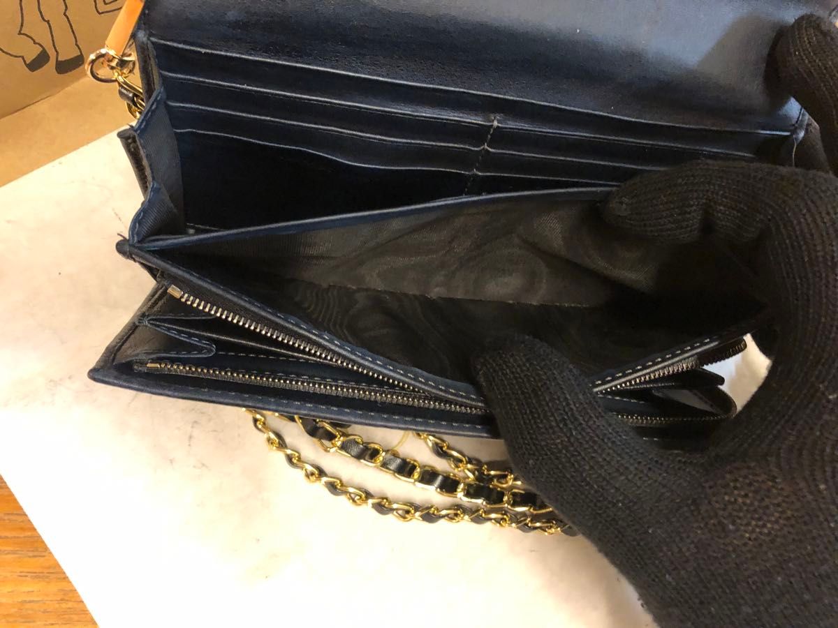 【美品】GUCCI グッチ ラブリーハート長財布 ウォレット GG柄  チェーンショルダー 2way