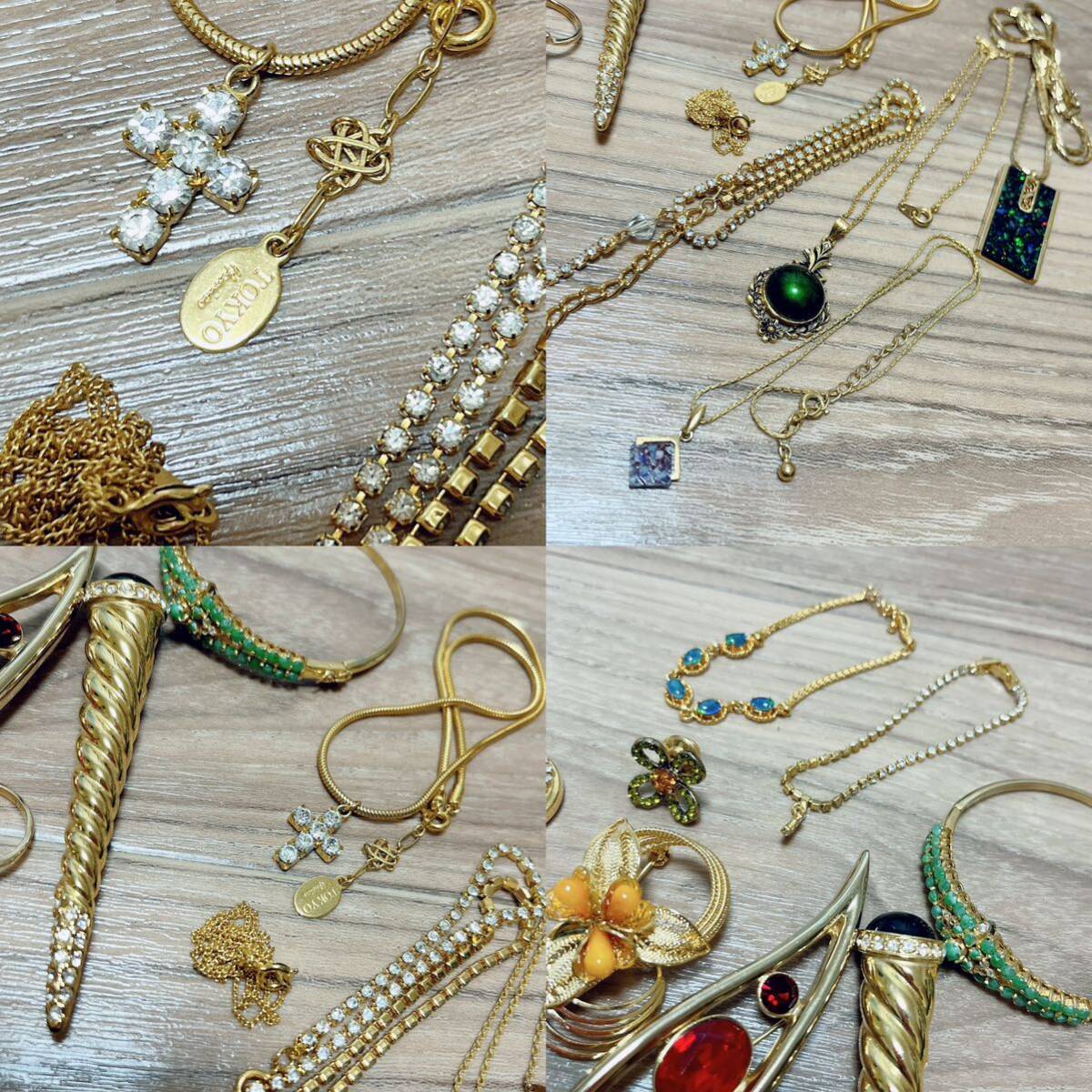 ヴィンテージアクセサリーまとめ売り vintage accessories ブローチ リング ネックレス イヤリング 他 1円スタート K18GF 等 同梱可能の画像4