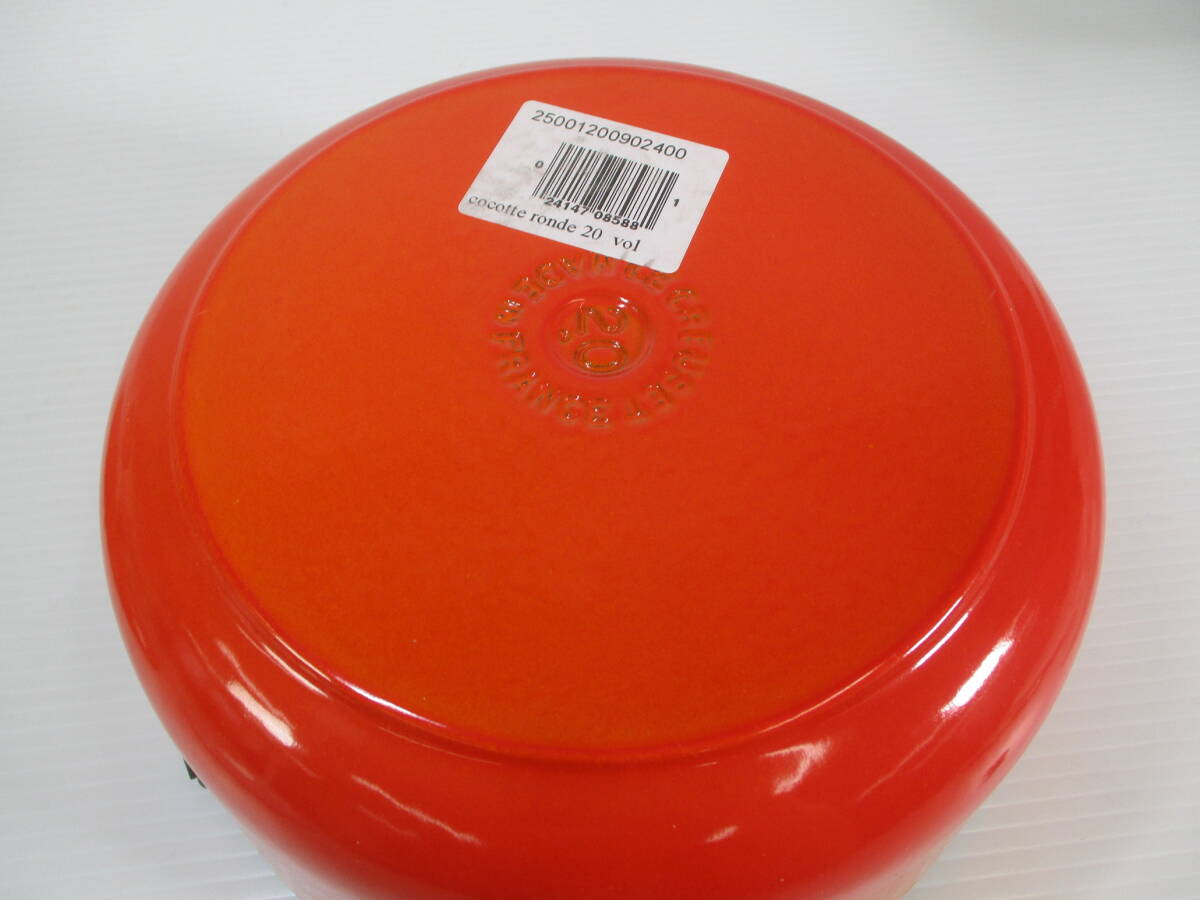 2403605-053 LE CREUSET ルクルーゼ ココット ロンド 20cm 2.6L オレンジ 箱付の画像7