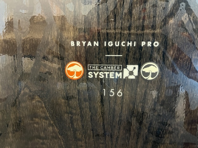 17/18 ARBOR BRYAN IGUCHI PRO 156cm CAMBER形状 スノーボード アーバー ブライアンイグチ プロ キャンバー パウダー板　中古品　送料無料_イグチPROキャンバー156です