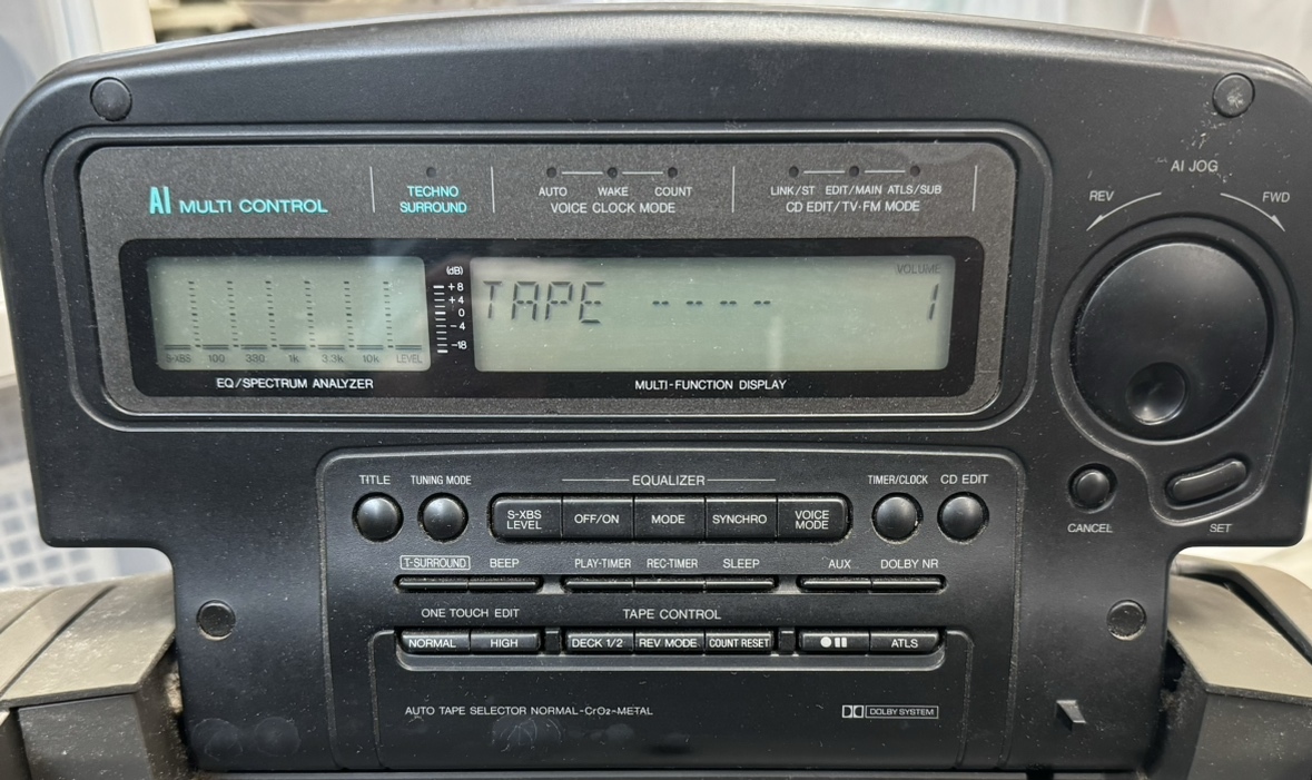 【通電確認OK】Panasonic RX-DT909 パナソニック Bi-AMP 4-DRIVE PORTABLE STEREO CD SYSTEM システムコンポ コード無し 008IDFIK44の画像2