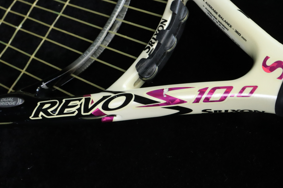 SRIXON スリクソン REVO 10.0 Tension45・45 テニスラケット 硬式ラケット ホワイト×ブラック×ピンクカラー スポーツ 005IPQIK18の画像2