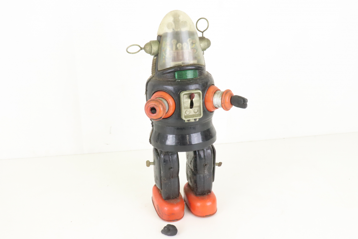 [ junk ].. toy mechanism naizdo robot 1950 period? Vintage tin plate zen my collection rust have used present condition goods 030IPCIA32