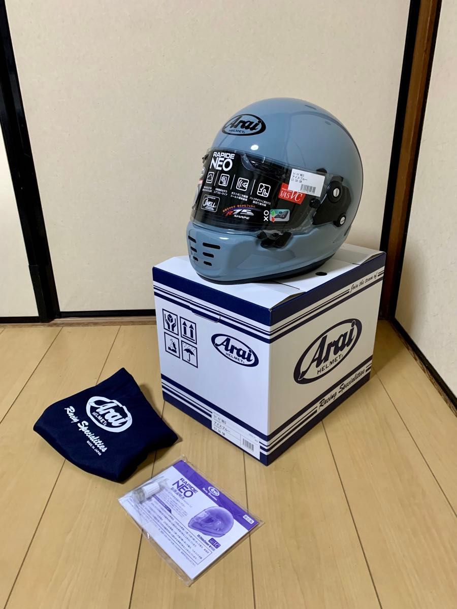 未使用 ARAI RAPIDE NEO ICE BLUE M(頭囲 57-58 cm)ラパイド 未使用 ARAI RAPIDE NEO ICE BLUE M(頭囲 57-58 cm)ラパイド