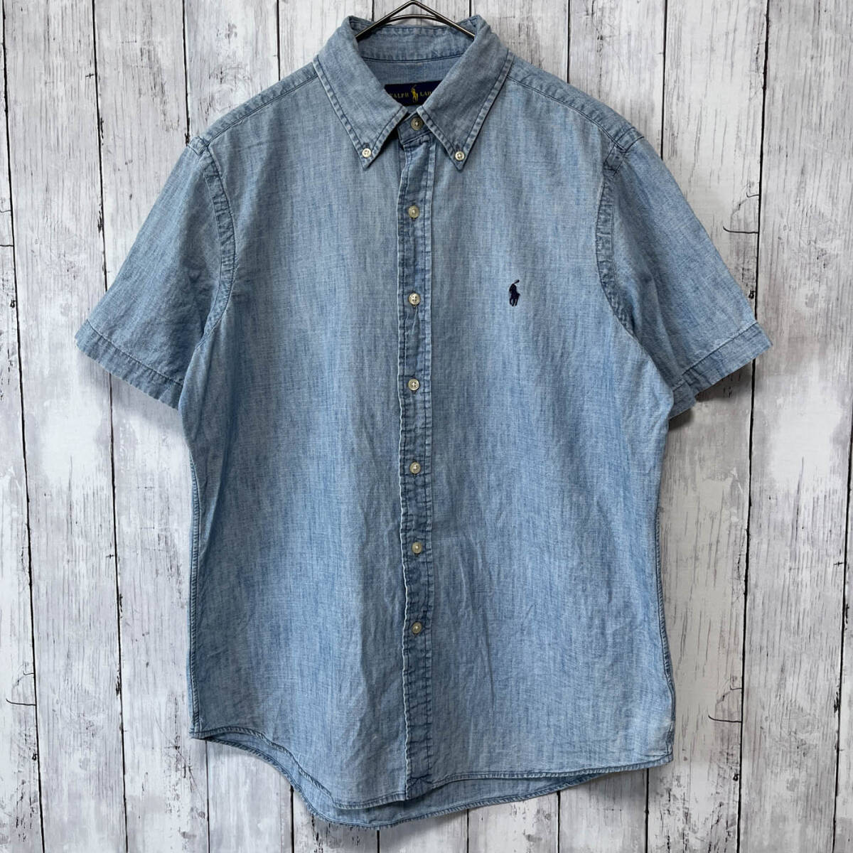  Ralph Lauren Ralph Lauren Denim рубашка рубашка с коротким рукавом мужской one отметка хлопок 100% M размер 5-535